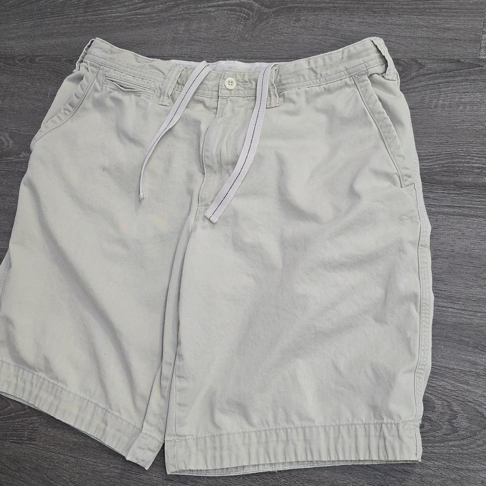 VTG Polo Ralph Lauren Bermuda Chino Shorts Drawstring Talon Zip Flap Pockets 35 - Picture 2 of 15